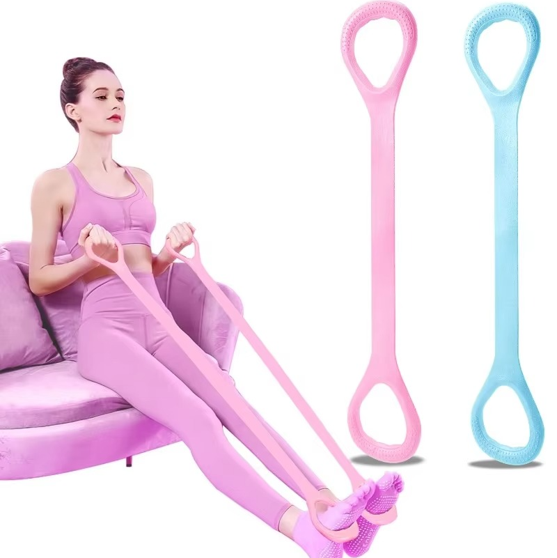 Skanto | 8-Pack Motstandsband for Armer, Rygg og Skuldertrening – Elastiske Bånd for Yoga, Pilates og Fysioterapi
