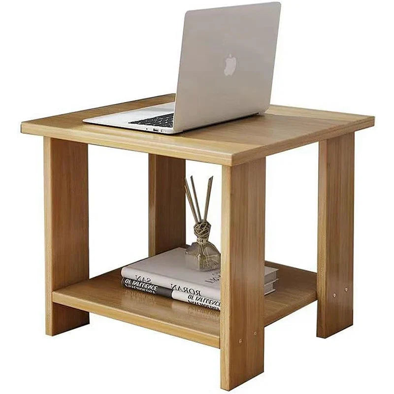Skanto | Solid Tre Nachttbord med To Lag i Moderne Design