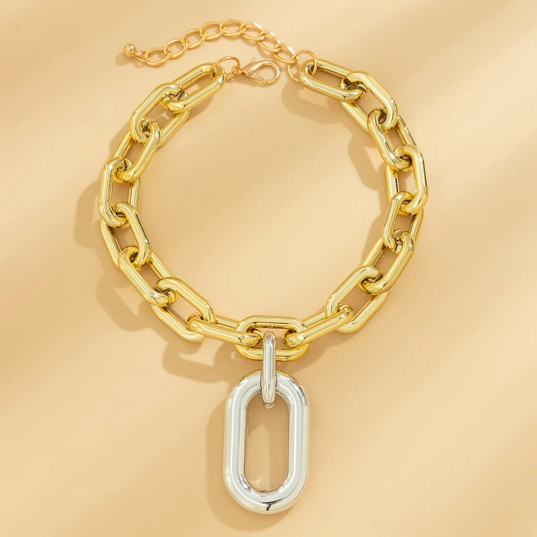 Skanto | Chunky To Tone Paperclip Bold Halskjede