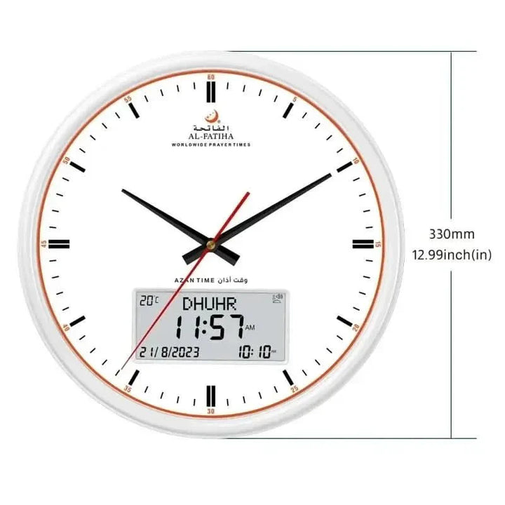 Gebetsuhr med automatisk Azan-Anpassung og 10 Azan-Tönen
