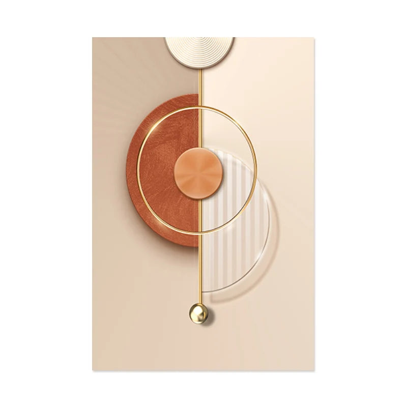 Harmonious Abstract Geometry Modern Aesthetic Wall Art Fine Art Canvas Prints Posters Pictures For Modern Apartment Living Room | Skanto