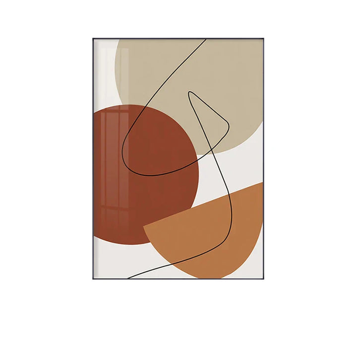 Modern Abstract Earthy Tones Geometric Wall Art Fine Art Canvas Prints Pictures for Living Room Dining Room Modern Home Decor | Skanto