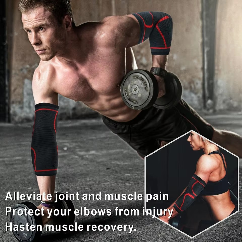 Skanto | Justerbar elastisk albue støtte sleeve for sport og fitness