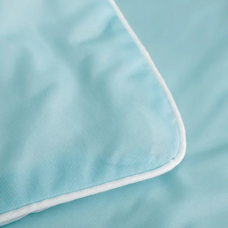 Air Condition Sommer Komforter — Ren Farge Is Silke Kjøleteppe, Lett & Glatt Twin/King Størrelse Quilt | Skanto