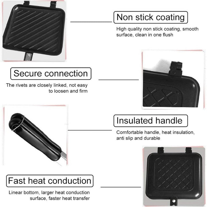 Skanto | Dobbeltsidig Non-Stick Sandwich Maker Panne