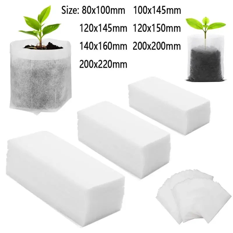 Skanto | Planteposer BioGrow | Biologisk nedbrytbart | Pustende & Rotvennlig | Sett med 25–100