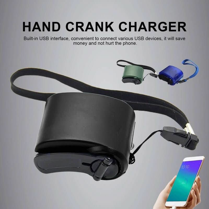 Skanto | Portable håndsveiv nød-lader med USB & LED