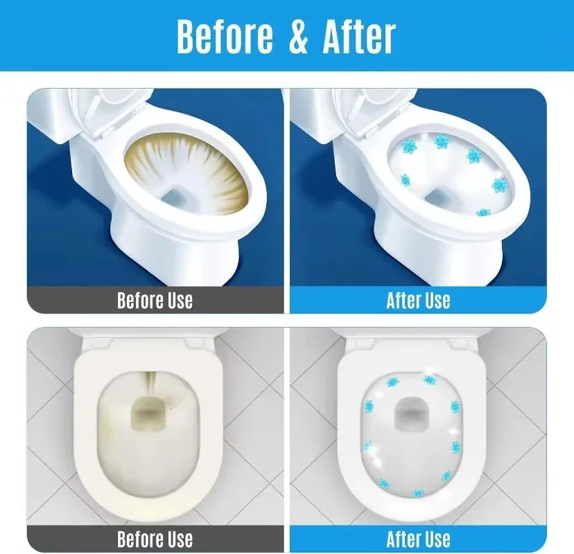 Norvo | BloomFresh WC-Gel Flowers | Duftgel for Toalett & Urinal | Rensende, Antibakteriell & Dekorativ | 12 Blomster per Stift