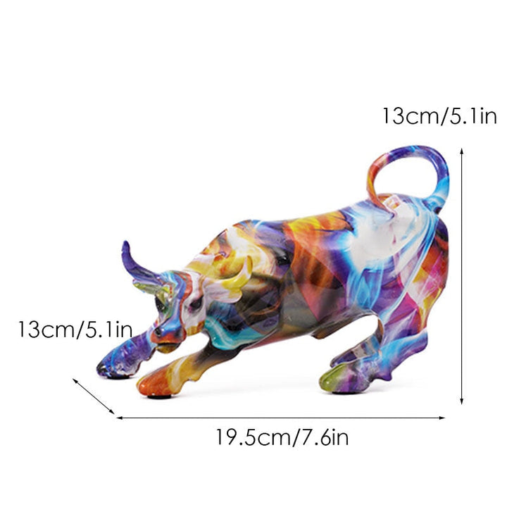 Skanto | Graffiti-Maling Harpiks Tyr Figur Home Stue Soverom Kontor Skrivebord Feng Shui Ornament Samling Statuetter