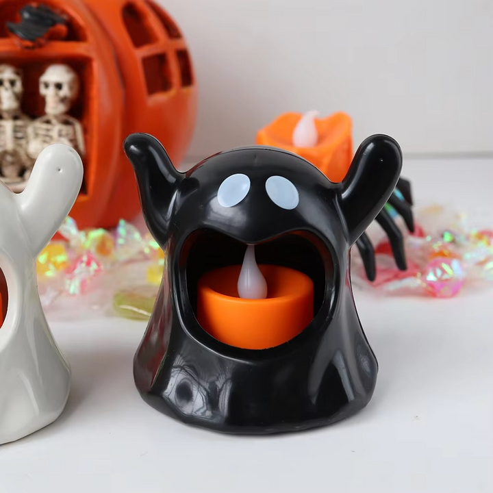 Skanto | Lysende Spøkelse Halloween Lampe – LED Spøkelse Dekorasjon med Batteribelysning