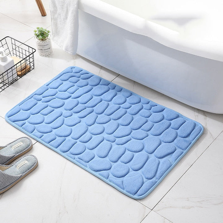 Pr embossed sklisikkert badematte med minneskum komfort | Skanto