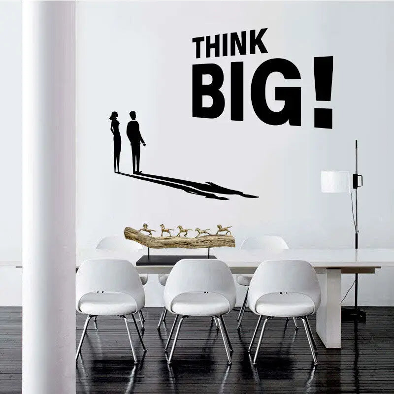 Think Big Vinyl Wall Sticker Motivational Quotes Wall Decor Removable DIY PVC Wall Decal for Office Study Room Inspiring Daily Mantra | Skanto