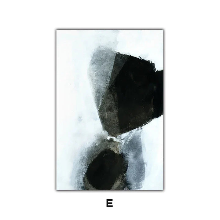 Dark Stones Abstract Wall Art Fine Art Canvas Prints Nordic Images For Modern Apartment Living Room Home Office Decor | Skanto