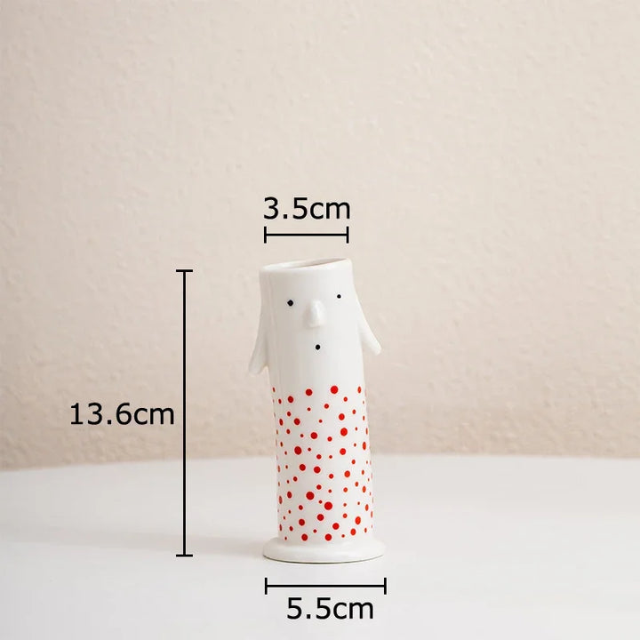 Lovely Cartoon Figures Keramikk vase | Skanto