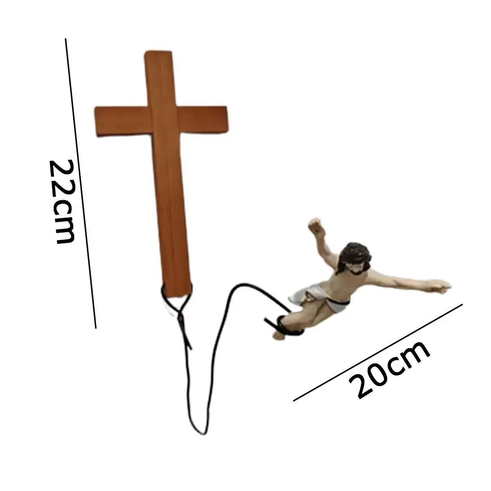 Skanto | Bungee Jumping Jesus Påske Atmosfære Dekorative Ornamenter Kristus Figur Religiøse Dekorasjoner Høytidsgaver Hengende Ornamenter