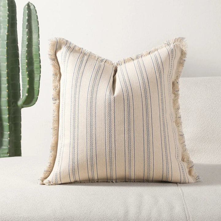 Skanto | Scandi Stripe Teksturert Frynse Putetrekk