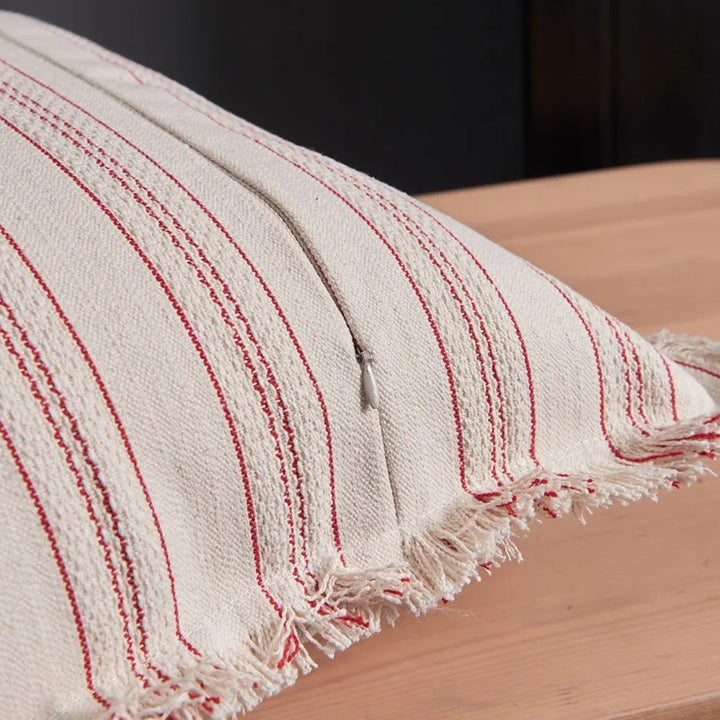 Skanto | Scandi Stripe Teksturert Frynse Putetrekk