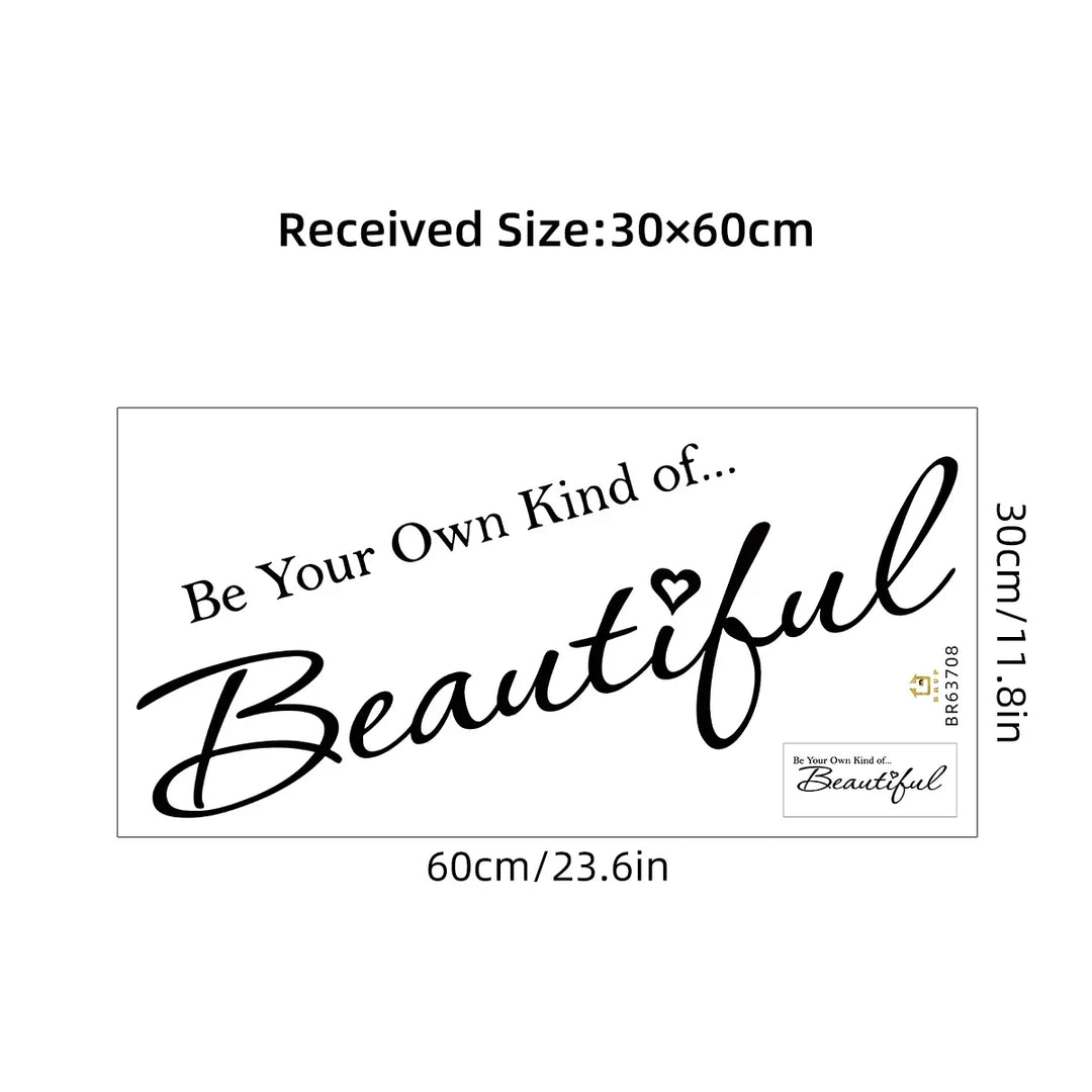 Beautiful Inspiring Quote Wall Sticker Removable Peel and Stick Word Art Wall Decor for Living Room Bedroom Creative DIY Home Decor | Skanto
