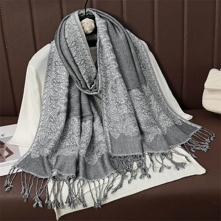 Skanto | Élégancea | Dame skjerf | Cashmere følelse | 70 × 190 cm | Luksus trykk & varm