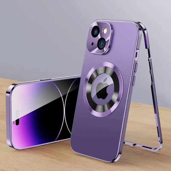 Skanto | Etui 360° Full Screen Linse Metall Magnetisk Magsafe Deksel Aluminium for iPhone 15 14 13