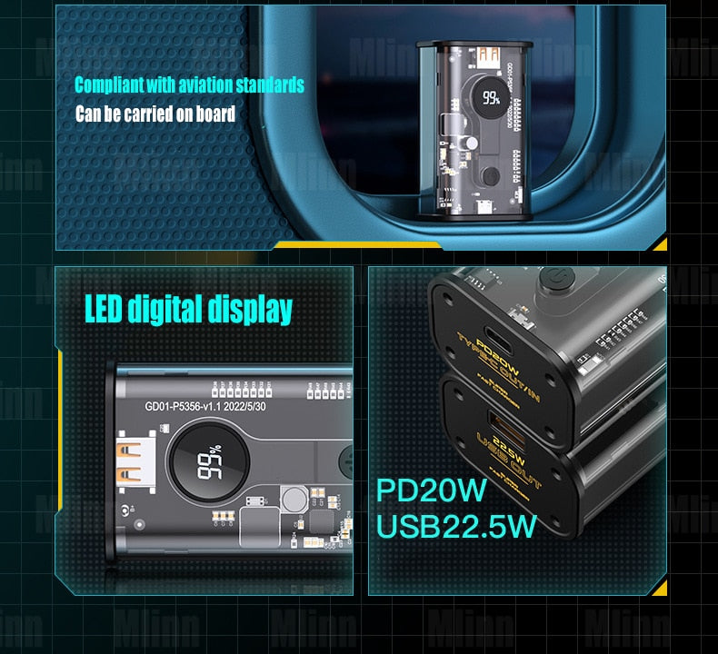 Skanto | Digital Display Transparent Power Bank