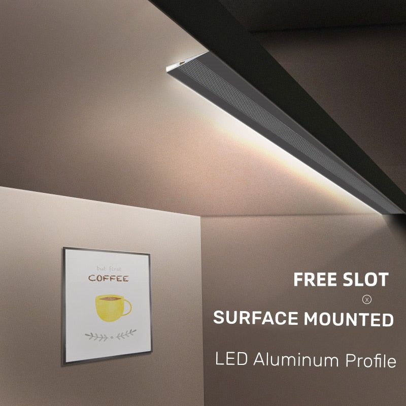 Usynlig overflate aluminium tynn lysplate | Skanto
