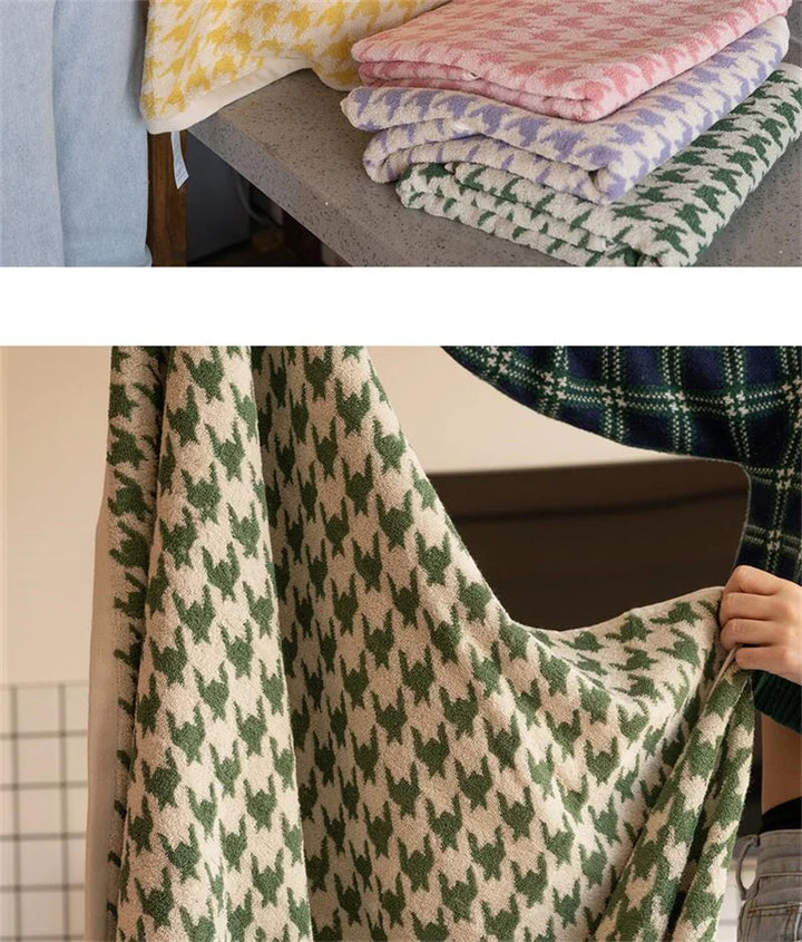 HoundLuxe Vintage Houndstooth Bomull Ansiktsklut Skanto