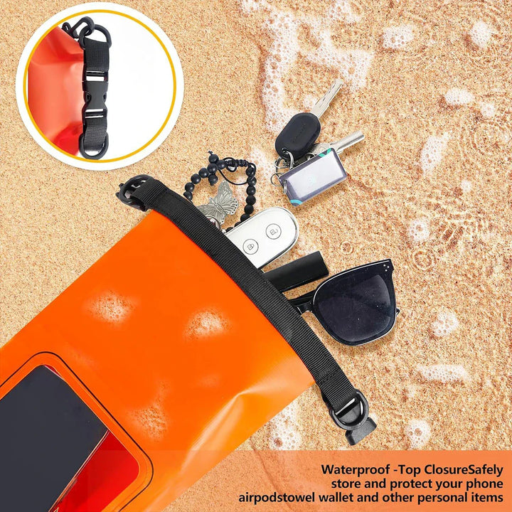 Skanto | AquaVault Vanntett Dry Bag 2L | Med Touchscreen-vindu | Utendørs veske for kayaking, trekking & vannsport
