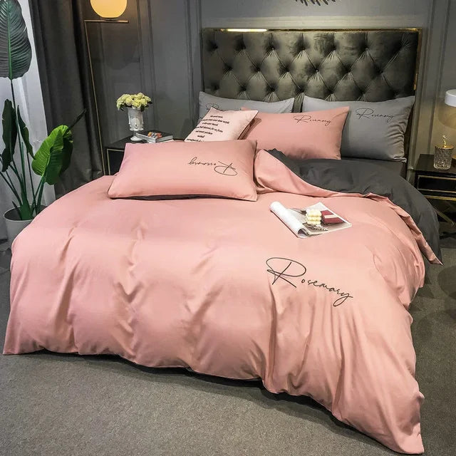 Luksus Dyne Trekk med Elegant Broderi – Myk, Pustende og Høy Kvalitet | Skanto
