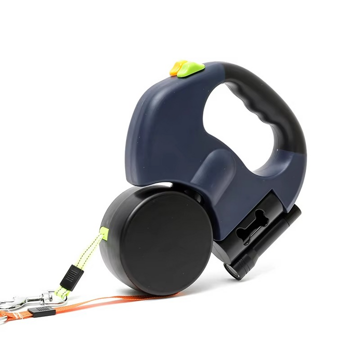 Skanto | Dual Dog Retractable Leash med innebygd lommelykt og pose dispenser