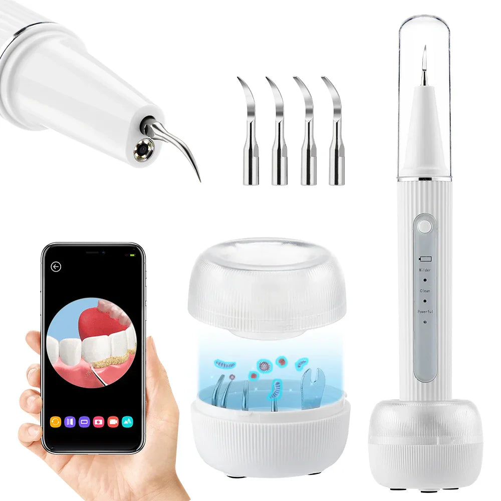 Skanto | ClearView Ultrasonic Tannrens – Med Skjerm og Effektiv Tannsteinfjerning