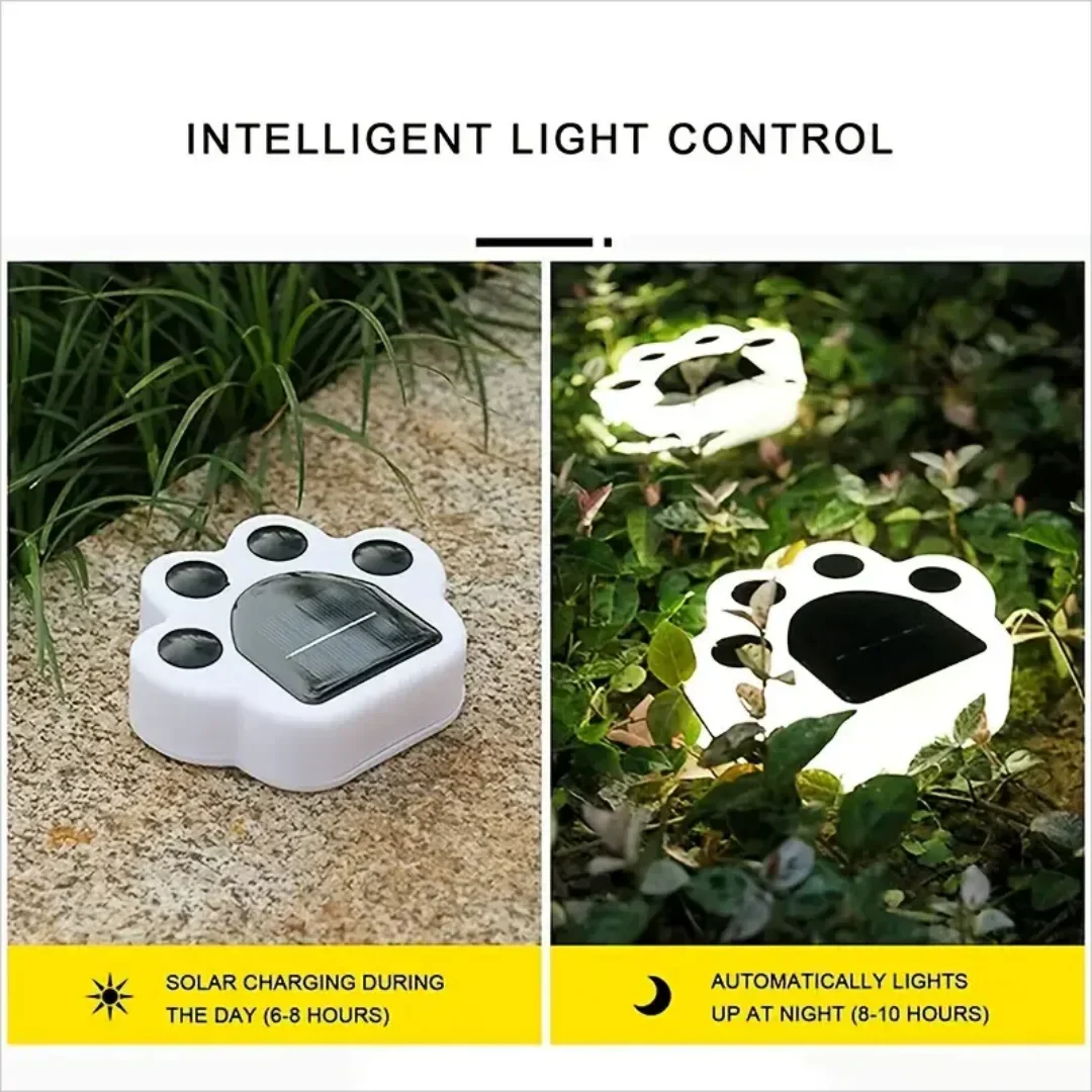 Glødende Paw LED Solbane Utendørs Lys | Skanto