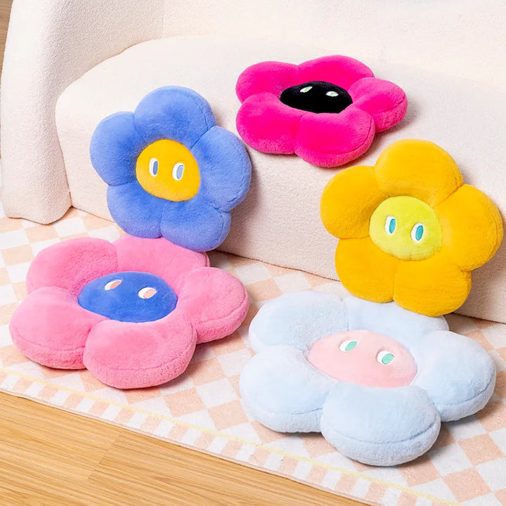 Fluffy Flower Cushion with Eyes | Skanto