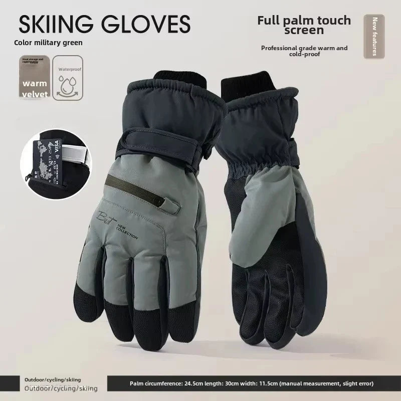 Norvo | GlacioShield Pro Hansker | Vanntette Vinterhansker | Berøringsskjerm & Sklisikker | Varm Fleece Fôr for Ski, Sykling & Utendørs