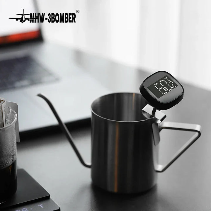 Skanto | MHW-3BOMBER Digital, instant-read kaffe termometer for latte art penn, melk skummende kanne, stilige barista kjøkken tilbehør for hjemmet
