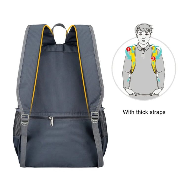 Skanto | Trekparo Sammenleggbar Rygsekk | 30L Ultralett & Vanntett | For Fotturer, Camping & Reiser | Unisex Dagsekk