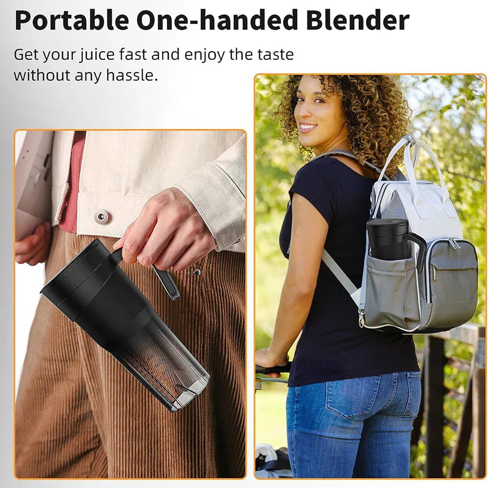 Skanto | Bærbar Juicer - Oppladbar Mini Mikser med 6 Skarpe Blader for Milkshake og Smoothies