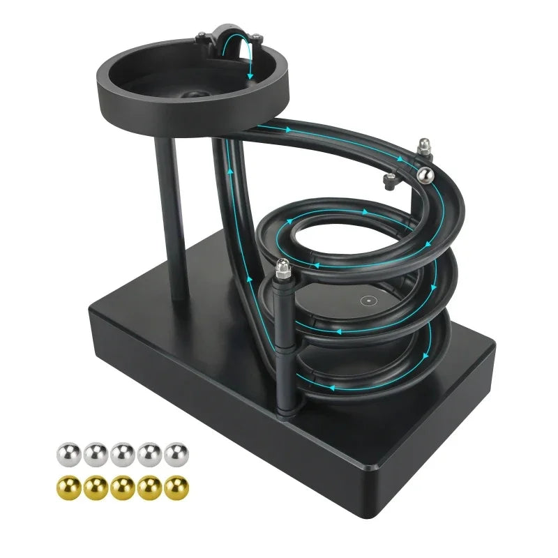 Skanto | Tre Holz Perpetual Spiral Motion Kinetic Ball Roller Vitenskapelig leketøy
