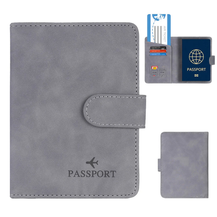Skanto | Passholder Travello | RFID-beskyttelse | Ekte lærutseende | For kvinner og menn