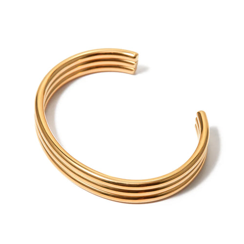 Skanto | 18k Triple Ribbed Bangle Bracelet