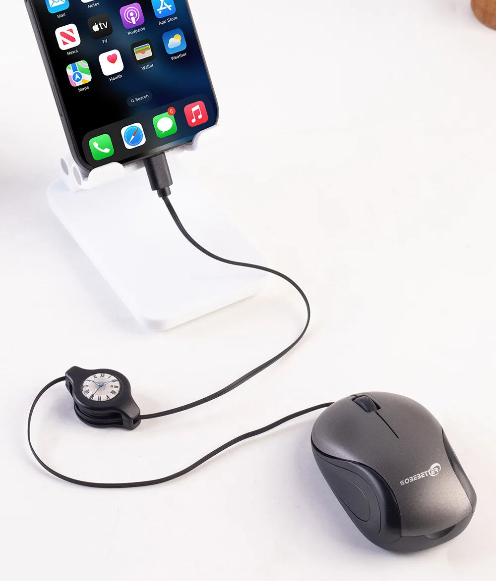 Skanto | Bærbar USB Type C Uttrekkbar Mus