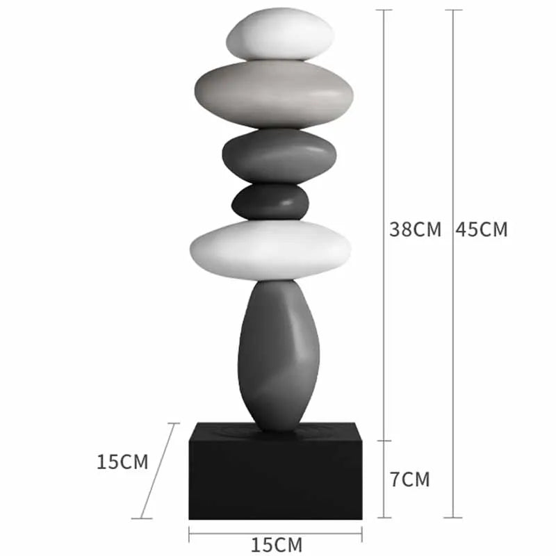 Zen steinstabel estetisk hjemmedekor