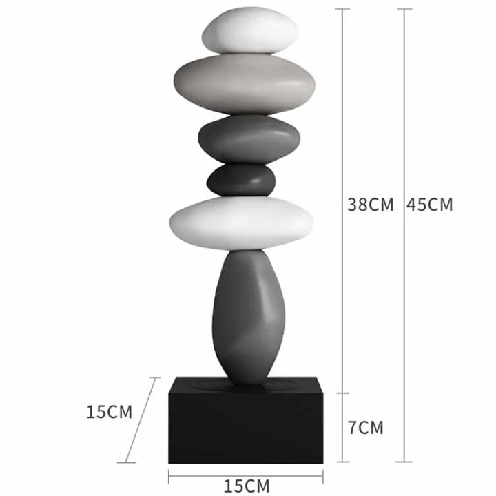 Zen steinstabel estetisk hjemmedekor