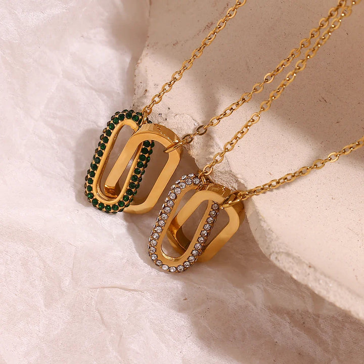 Skanto | Klassisk Paper Clip Link Love Halskjede