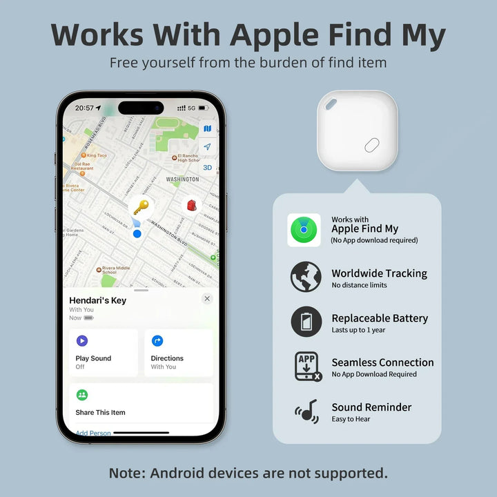 Skanto | Sikker Tag Mini GPS Anti-Tap Bluetooth Tracker