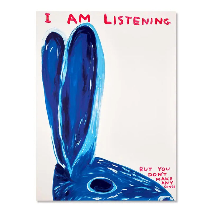 Skanto | David Shrigley Kanin Katt Vin Kjekks Rask Veggkunst Abstrakte Trykk Lerret Maleri Nordisk Plakat Bilder Stue Dekor
