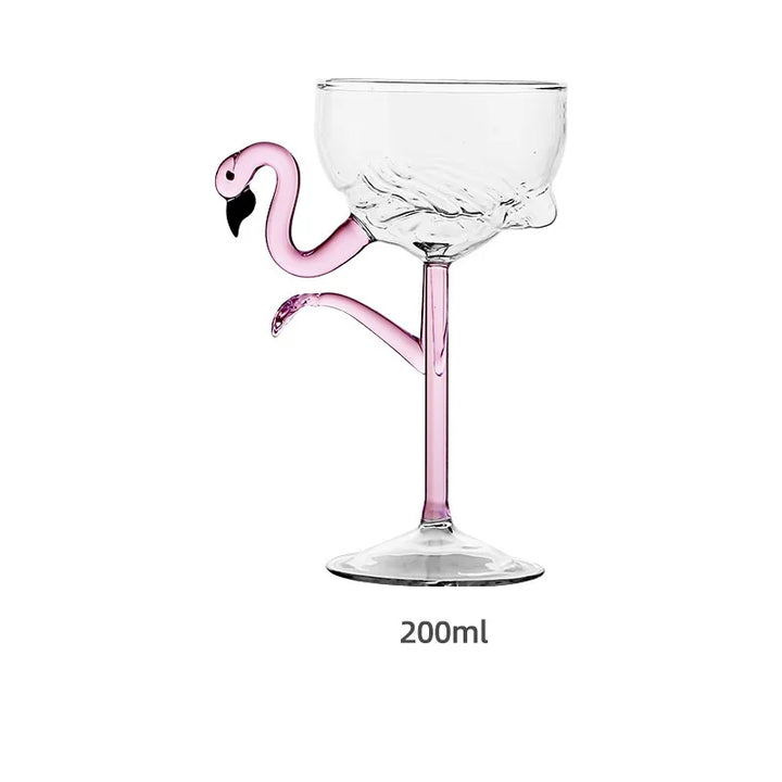 Rosa Flamingo Cocktailglass med klare fester