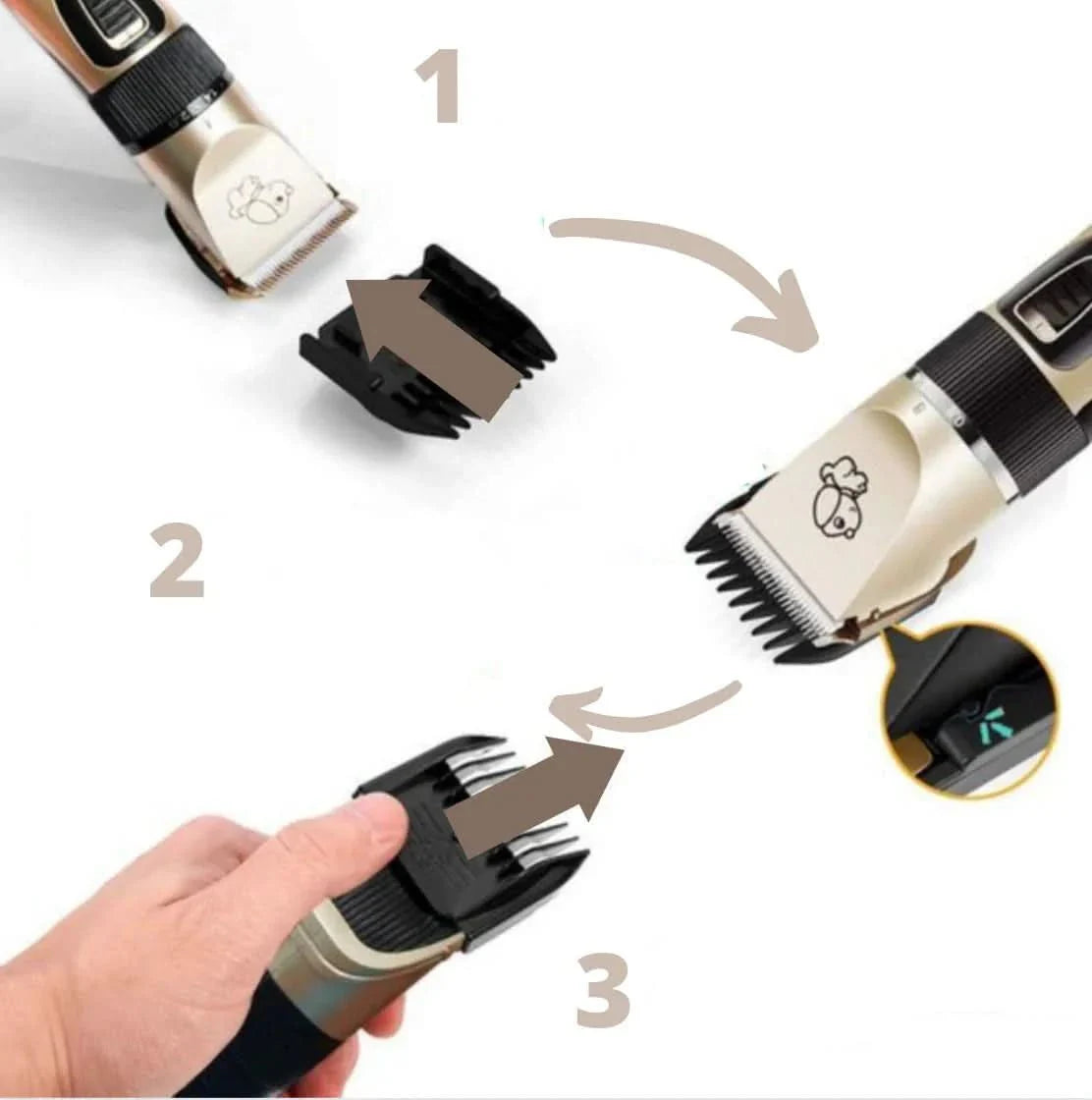 Norvo | Profesjonell hundetrimmer med børste for alle pels typer