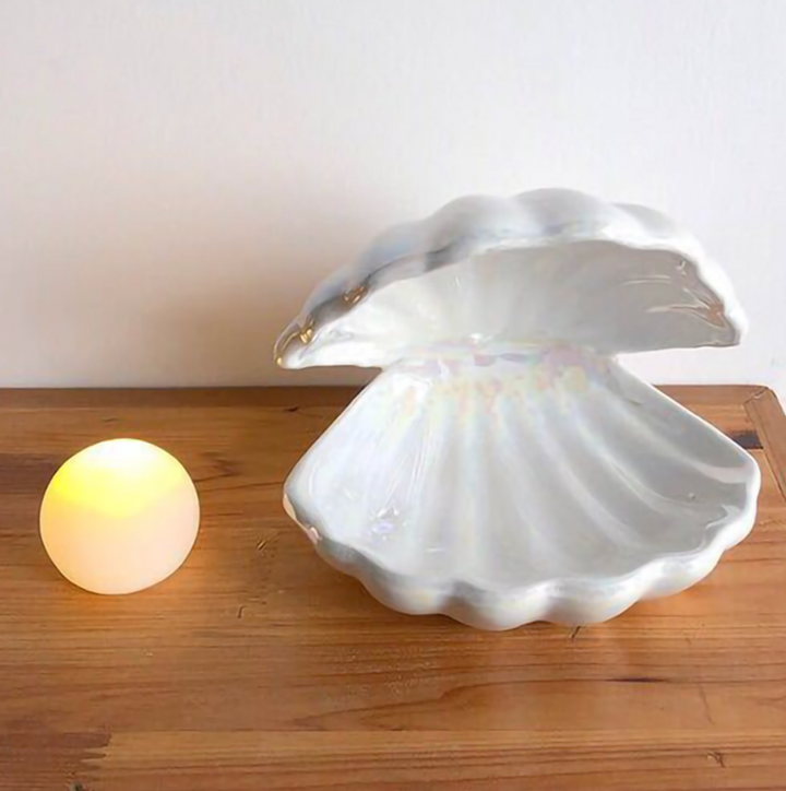 ShellGlow Lampe – Elegant Skallbelysning med Perle Skanto