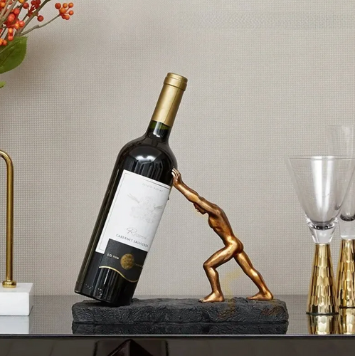 Skanto | Vinflaskeholder - VinoLux - Premium Design - Luksuriøs Blikkfang